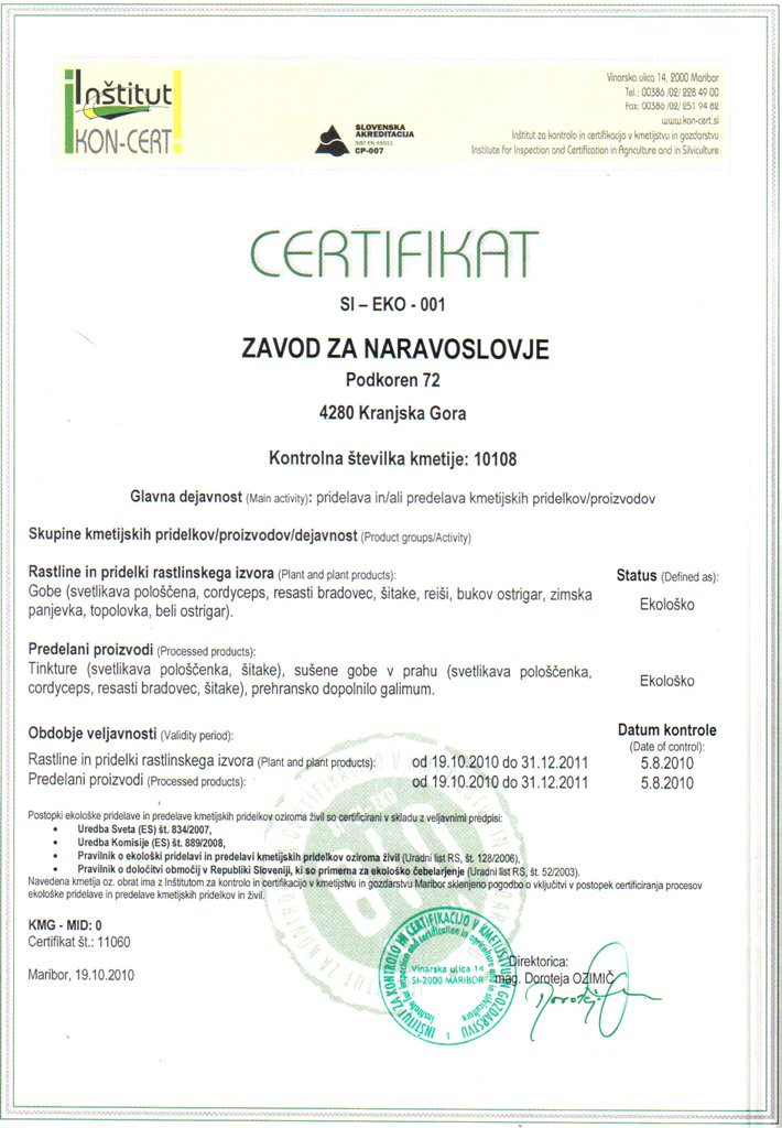 Certifikat 2011